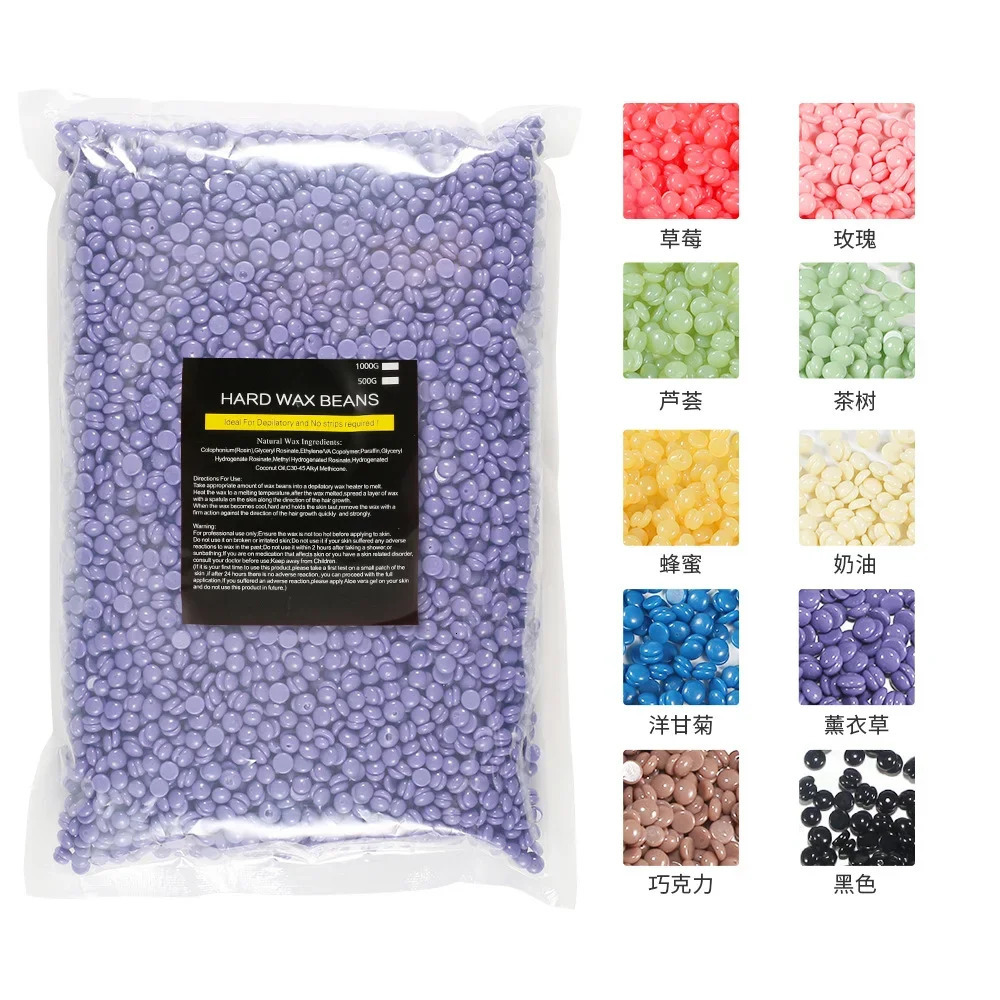 500g/Pack Wax Beans Film Pellet Removing Bikini Face Hair Legs Arm Bean Unisex 240626