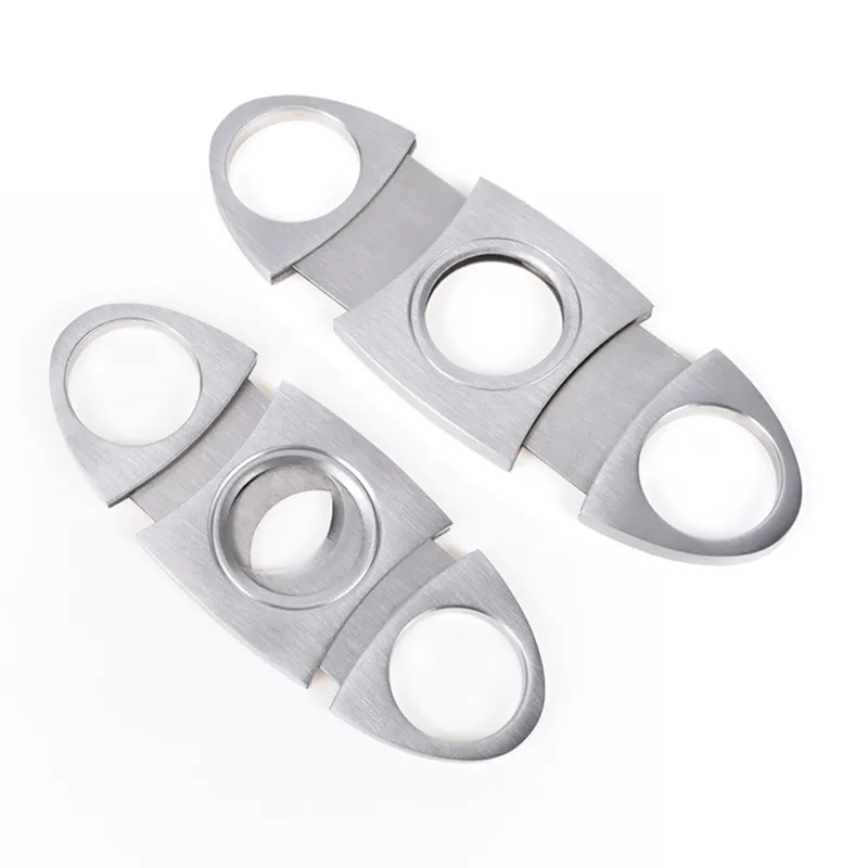 Stainless Steel Cigar Cutter Knife Portable Small Manual Double Blades Cigars Scissors Metal Cut Devices Tools Smoking Accessories
