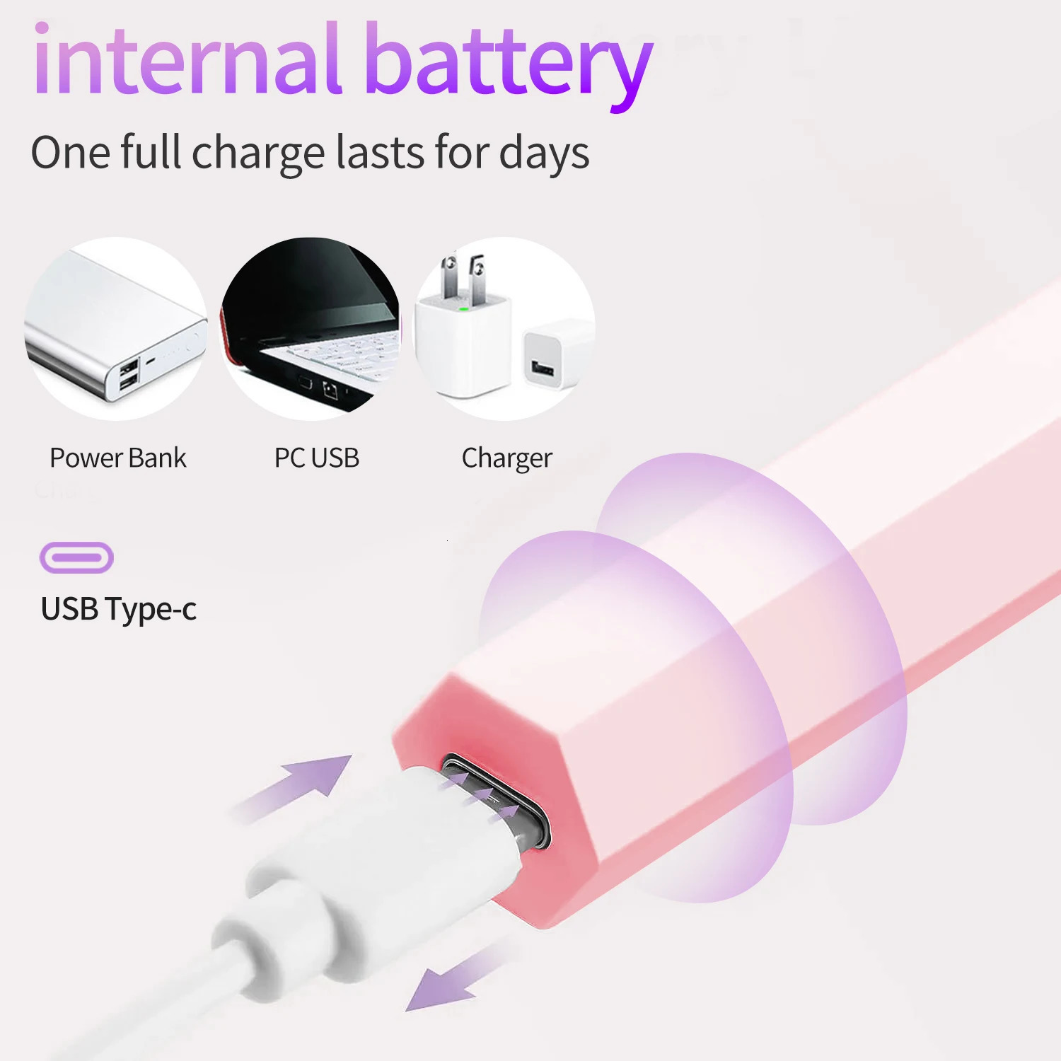 Portable Nail Dryer Lamp LED Nail Light For Curing All Gel Polish USB Rechargeable Quick Dry Manicure Machine Nail Art Tools 240626