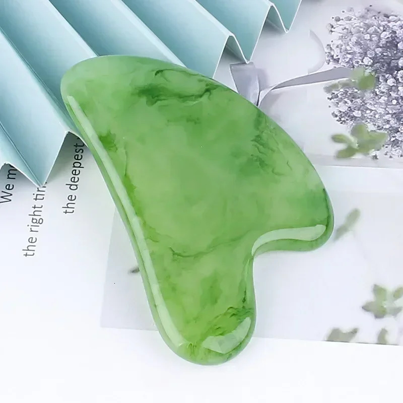 Natural resin Gua Sha Massage Board Rose Face Massager Scrapers Tools For Face Neck Back Body SPA Massage Tools 240626