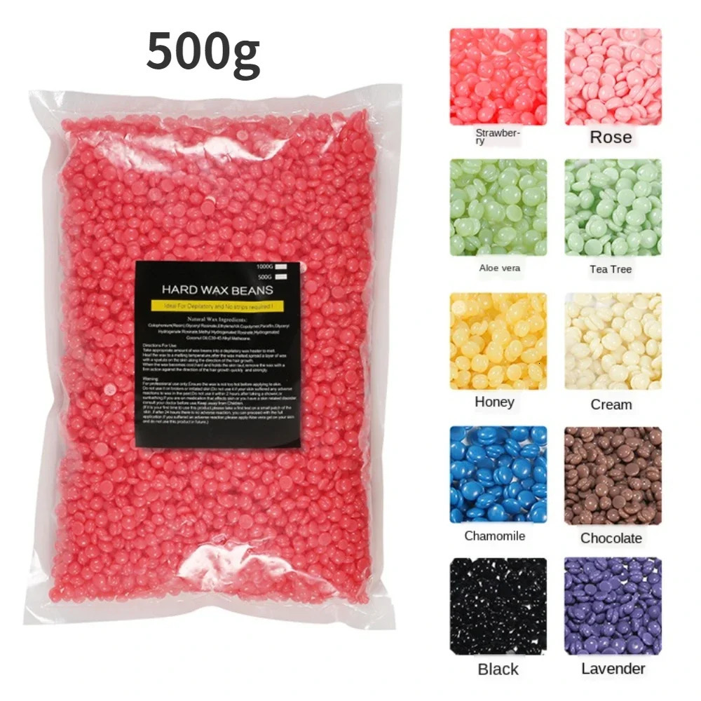 500g/Pack Wax Beans Film Pellet Removing Bikini Face Hair Legs Arm Bean Unisex 240626
