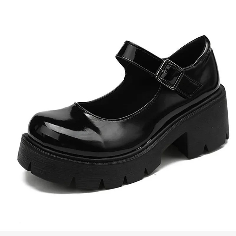 Lolita Shoes Women Japanese Shoes Women Vintage s Students Uniform High Heel Platform Shoes Cosplay Size 43 Chaussure Femme 240627