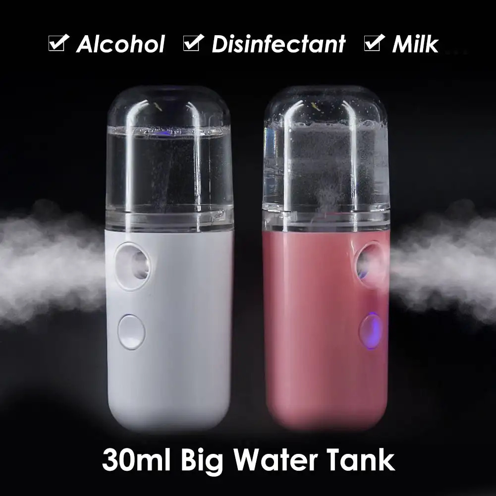 Car Air Humidifier Mini Nano Sprayer USB Nebulizer Purifier Aroma Essential Oil Diffuser Face Water Replenishment 240626