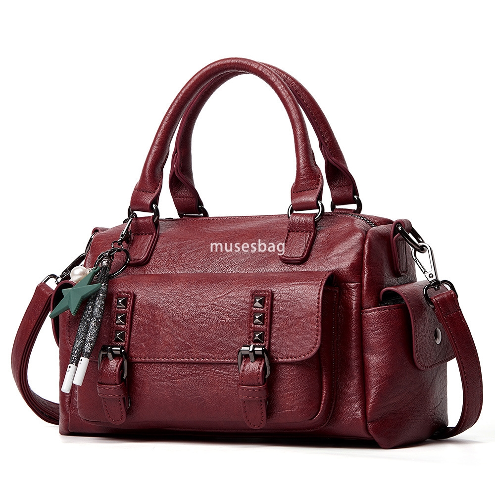 New European and American retro simple and elegant women's handbag mother's bag women's fashion large capacity crossbody bag shoulder b
