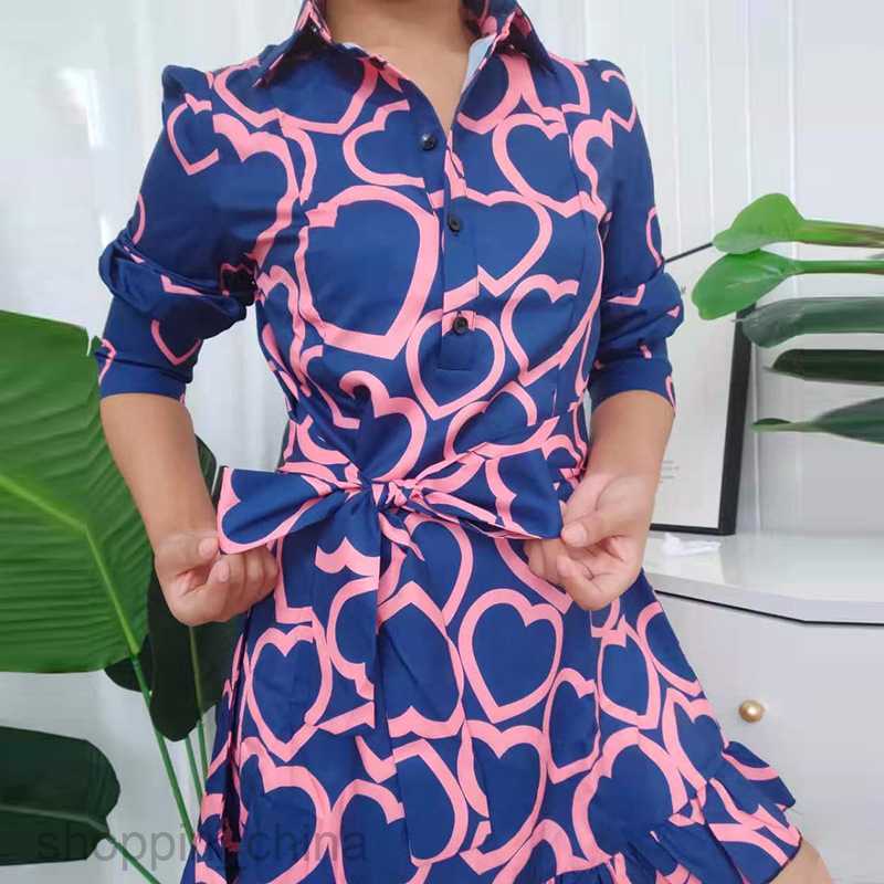 Basic Casual Dresses Women fashion Dress Women's Summer New Style Elegant Long sleeved Lace up Dress Women's 661