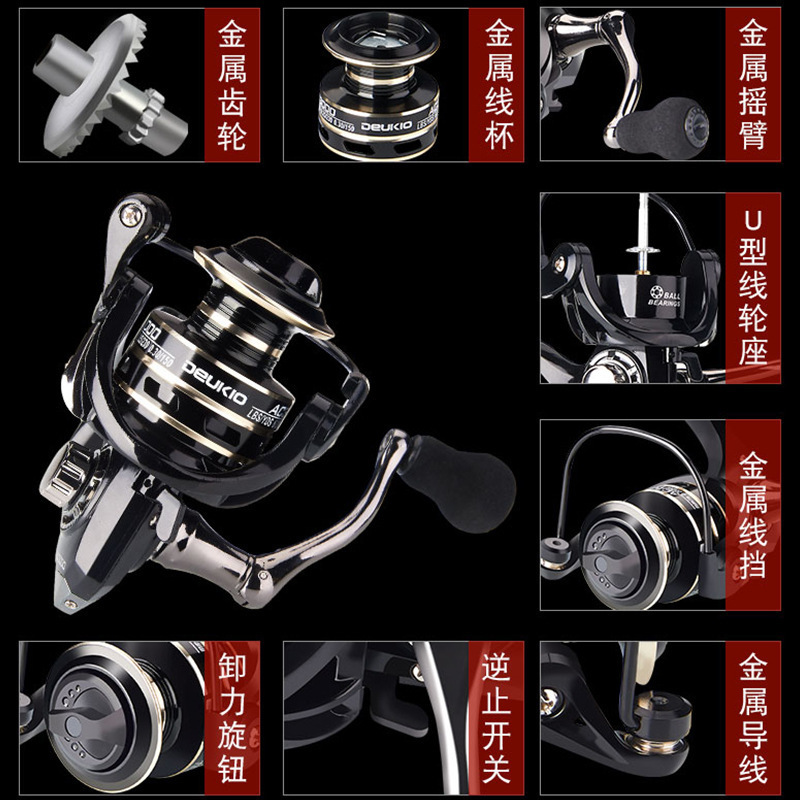 Fishing wheel spinning wheel all metal fishing wheel AC long-distance casting wheel sea pole wheel road Asian wheel fishing line wheel fishing line wh
