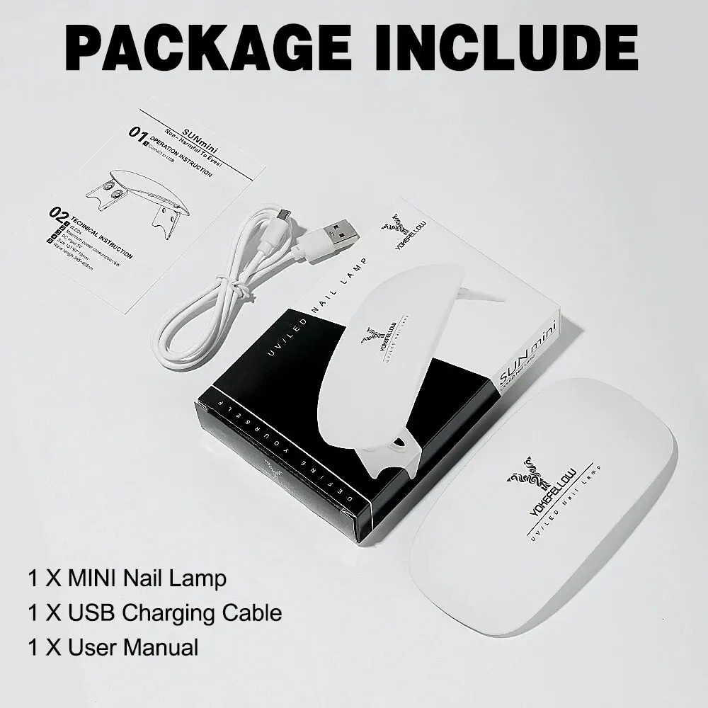 Mini UV LED Nail Lamp Portable Nail Dryer for UV Gel Polish Nail Small Size with USB Fast Drying for Curing All Nail Gels 240626