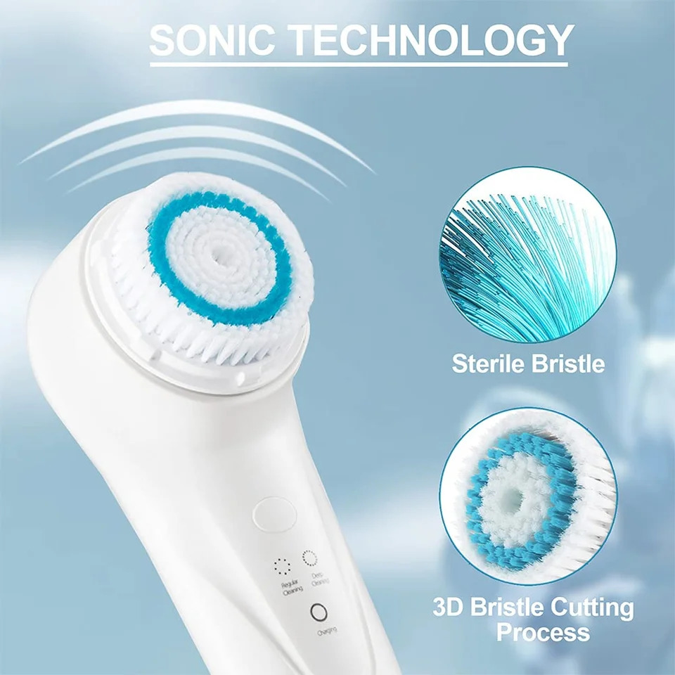 Sonic Vibrating Cleansing Brush Face Skin SPA Deep Scrubber Skin Care For Cleaning Exfoliating Makeup r Beauty Tool 240626