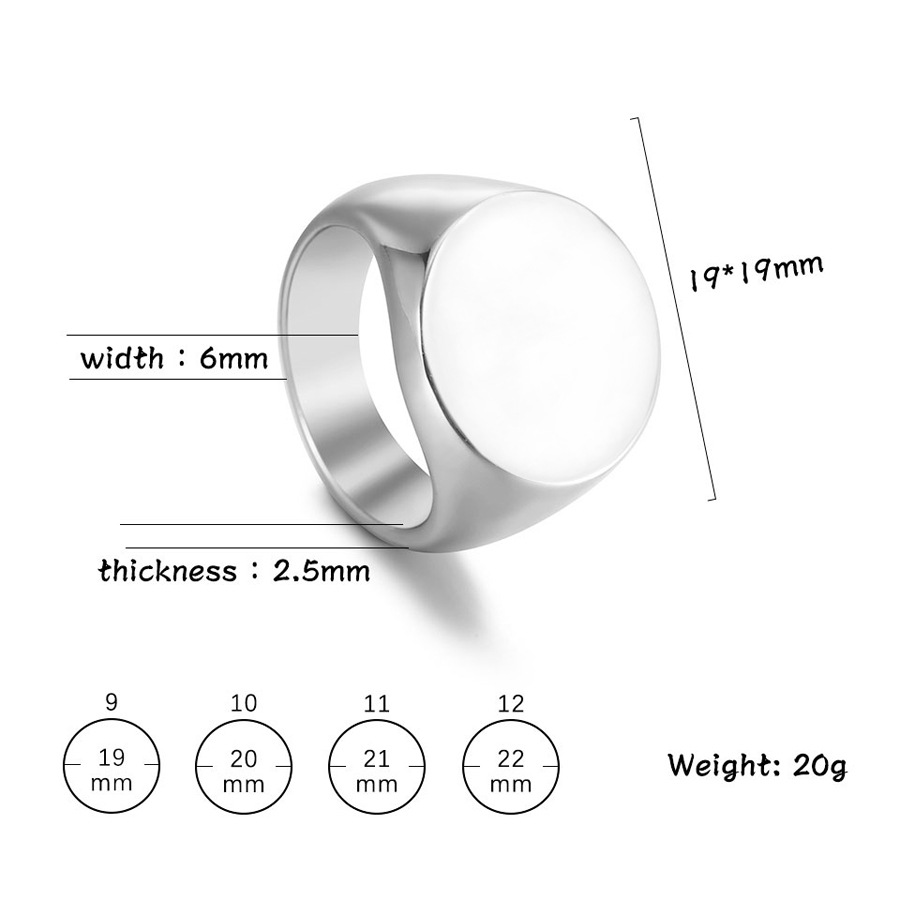 Cool Punk Style 18K Gold Silver Titanium Steel Ring for Men Women Big Chunky Stainless Steel Finger Rings Jewelry Gift Retail Wholesale