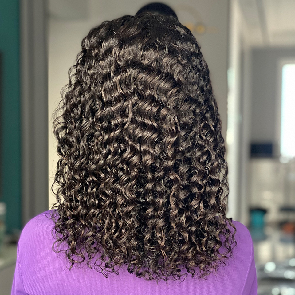 Promotion Water Wave Front Human Hair Wigs 13x4Lace Front Wig Closure Glueless Ready To Go Wear180% Density Curly Short Bob