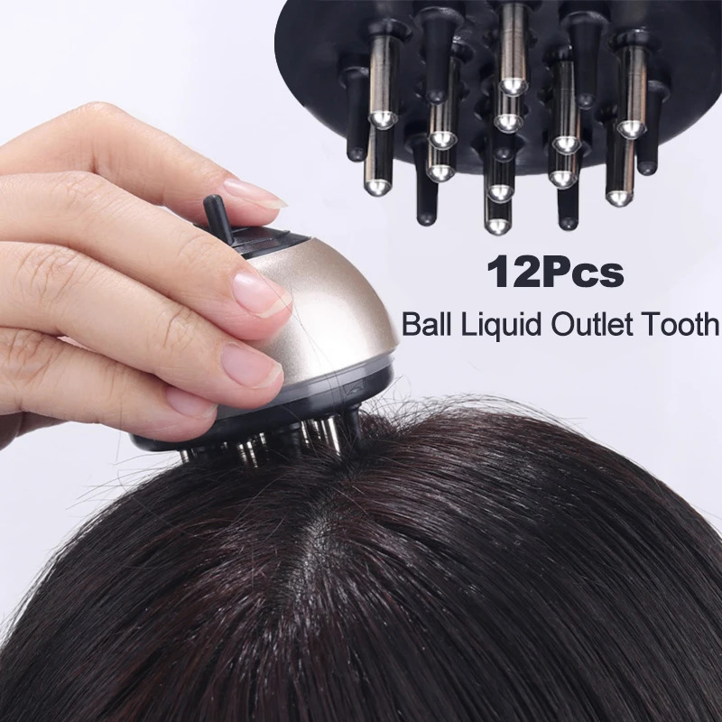 Scalp Applicator Liquid Comb for Hair Scalp Treatment Essential Oil Guiding Massager Brush Serum Oil Apply Device 240626