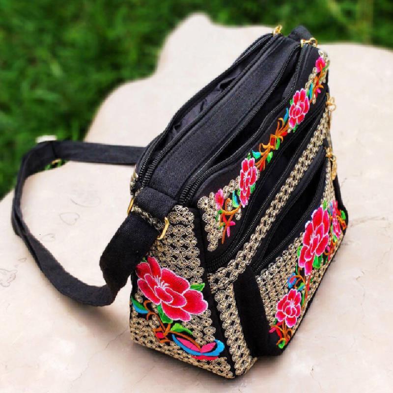 Multi Layer Messenger Women Vintage Chinese style Embroidery Crossbody Large Capacity Adjustable Strap Shoudler Bag H6.27#22 zhanyishengli