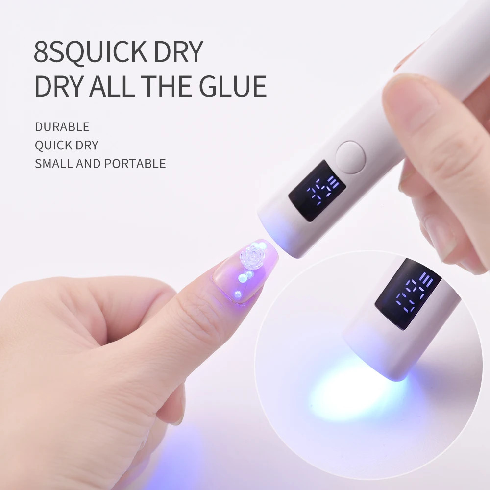 UV Nail Lamp Dryer Machine Portable USB Rechargeable UV LED Nail Quick Drying Light Handheld Manicure Lamp For Gel Varnish Tools 240626