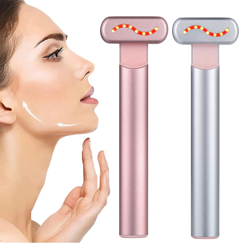 EMS Microcurrent Face Device Red Light Wand Eye Neck Massager Skin Anti Skin Care Beauty Tool 240626