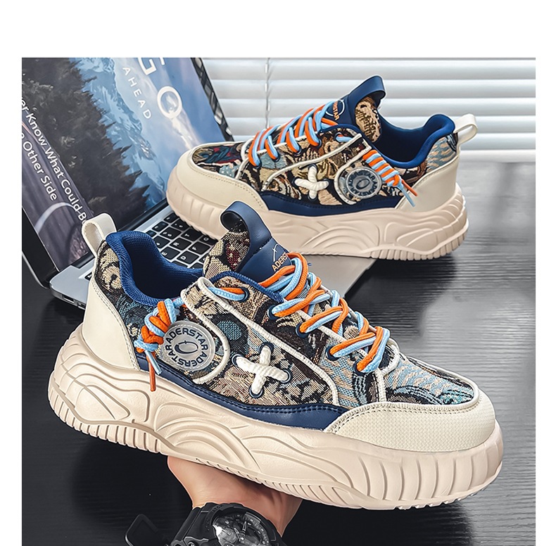 Men's shoes spring casual hundred niche teenage sports board shoes thick bottom inner height bread tide shoes 232