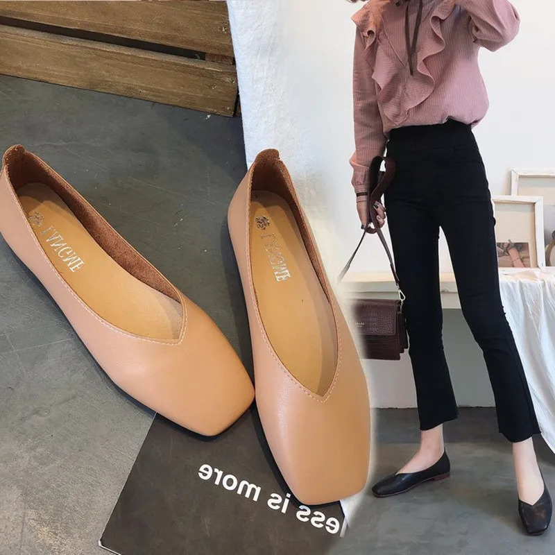 Marlisasa Women Cute Light Weight Spring Slip on Flat Shoes Lady Casual Brown Office Flats Summer Shoes Zapatos De Mujer F5268 240627