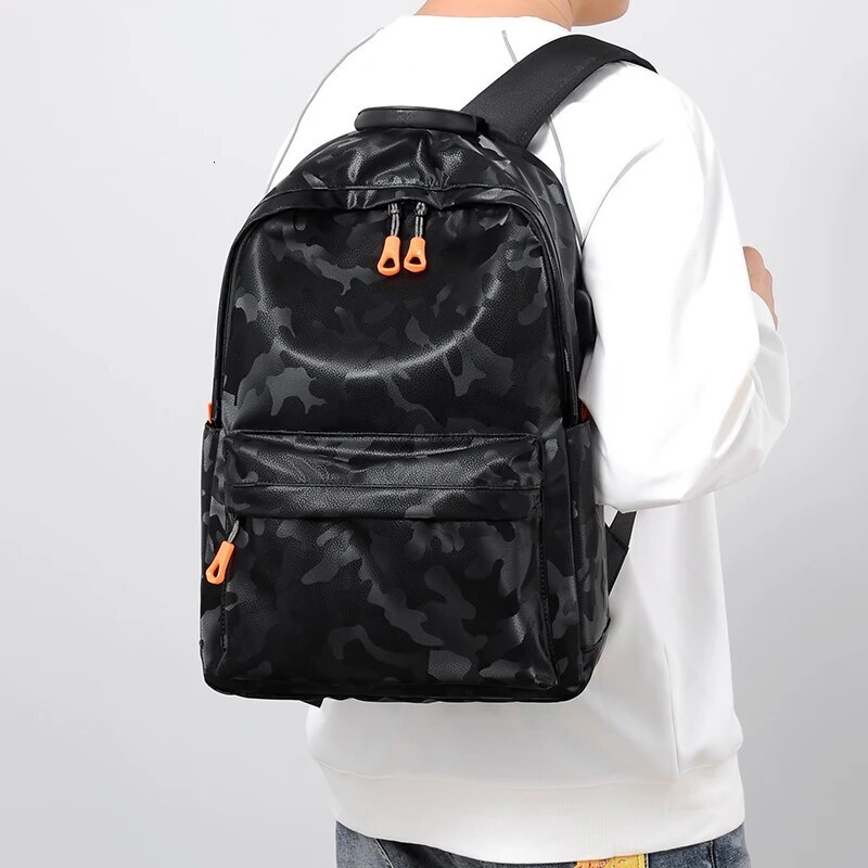 A 14-inch Camouflage Outdoor Leisure Children's And Men's Lightweight Backpack Waterproof Large-capacity Computer Shoulder Bag H66.27#30 ddm