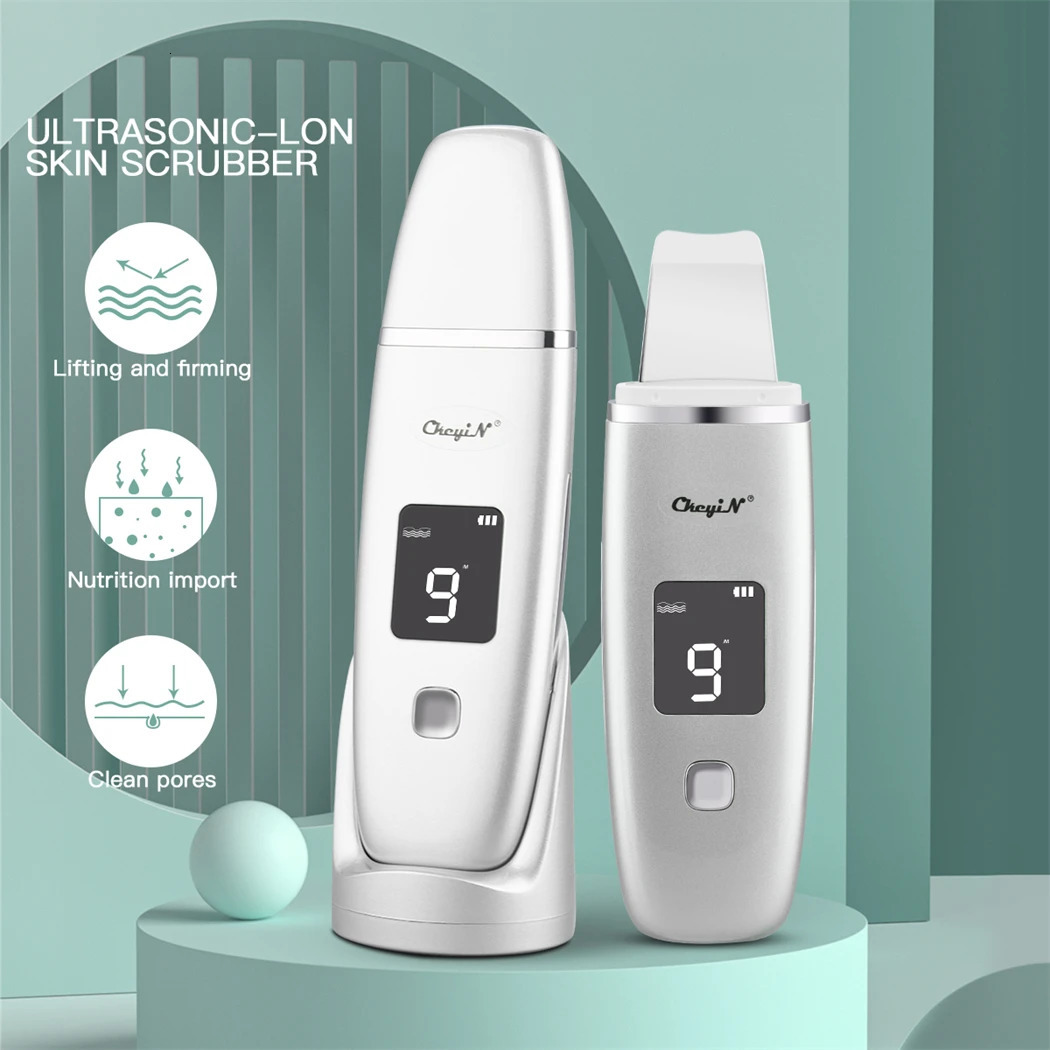 EMS Ion Ultrasonic Cleaner Multi-functional Skin Scrubber Pores Cleansing Anti Blackhead r Skin Care 240626