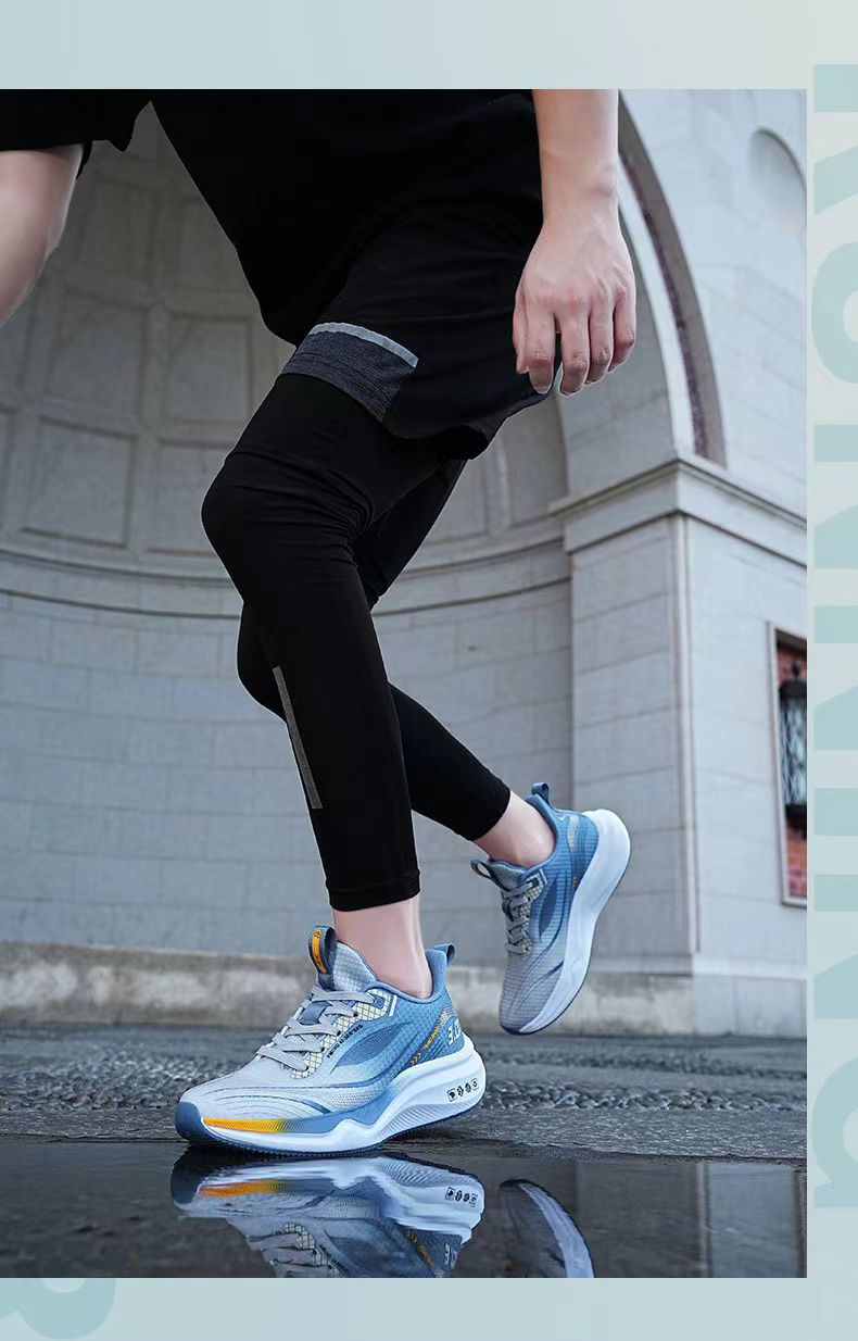 New Men's Shoes Ice Silk Mesh Sneakers Summer 2024 Trendy Shoes Versatile Shoes Running Black