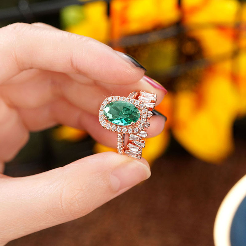 Drop Ship Sterg Sier Rose Gold Couple Wedding Rings Set for Elegant Women