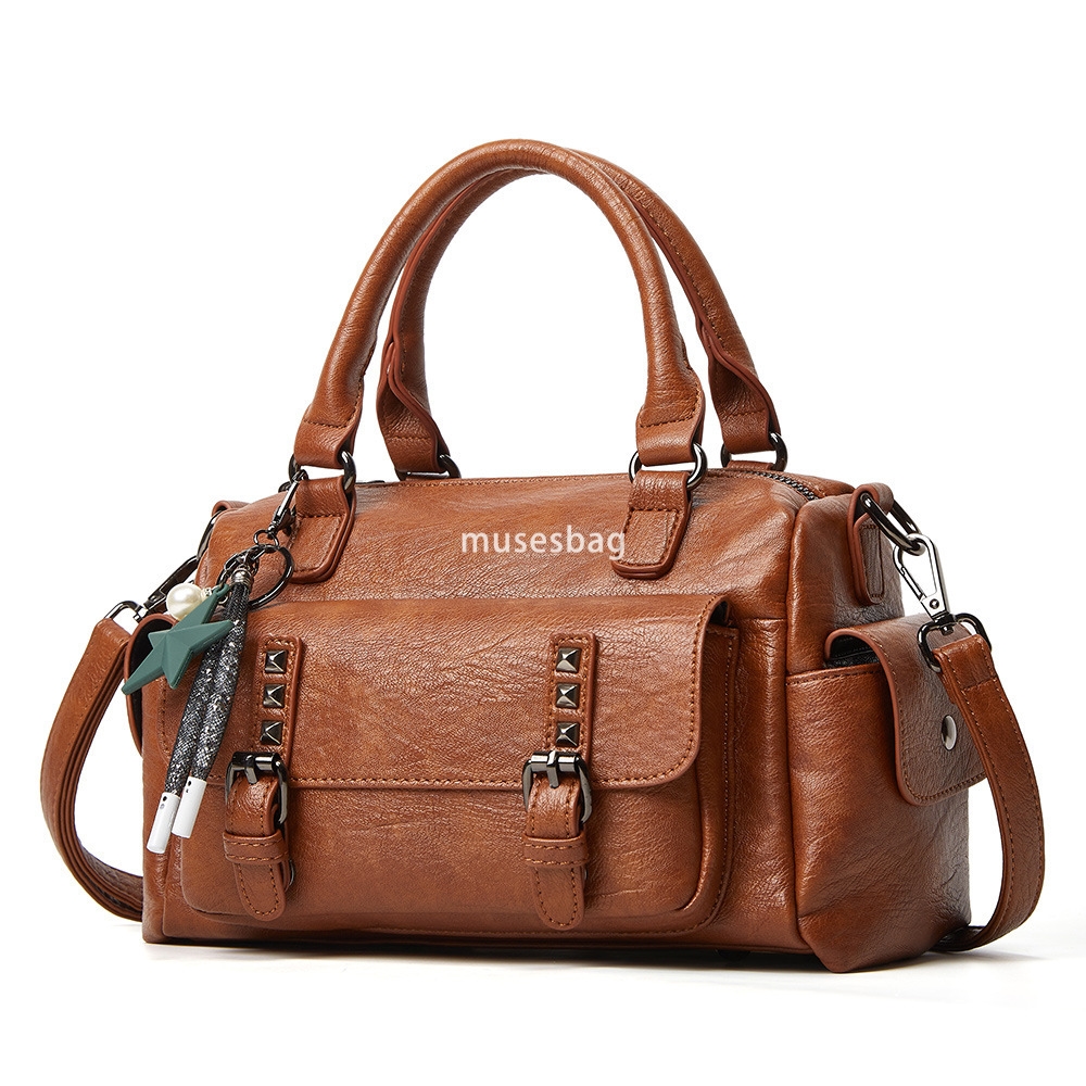 New European and American retro simple and elegant women's handbag mother's bag women's fashion large capacity crossbody bag shoulder b