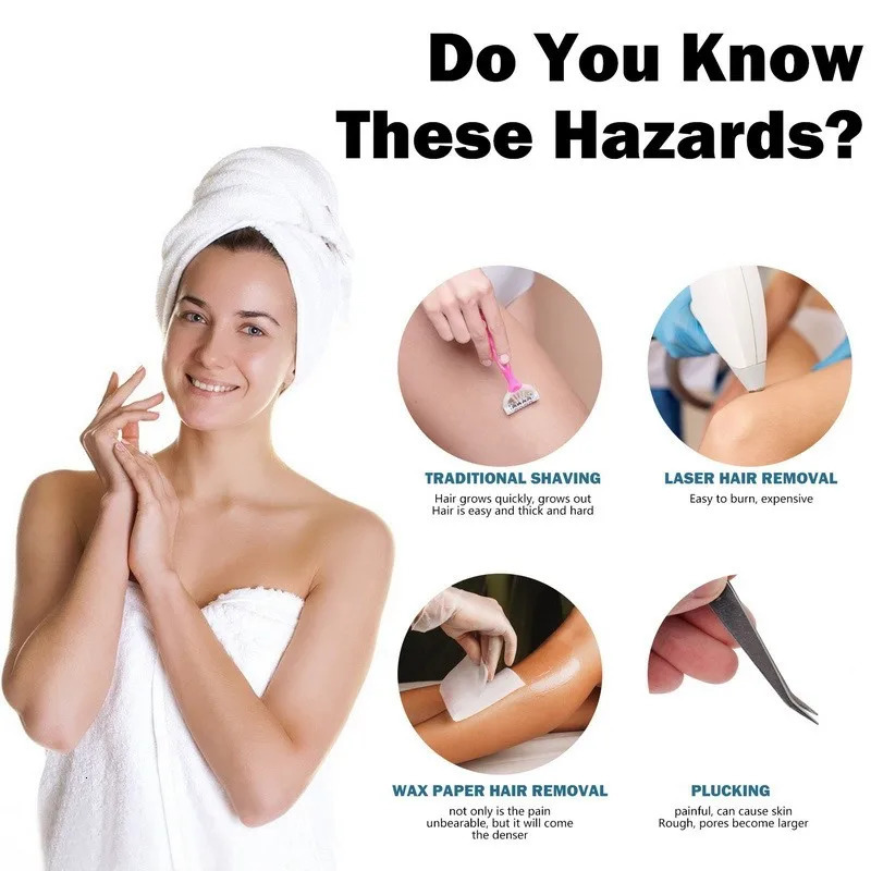 Painless Physical Epilators Crystal Hair Erase Safe Easy Cleaning Reusable Body Beauty Shaver 240626