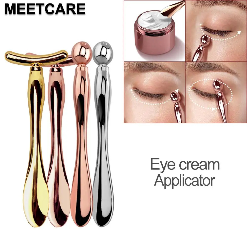 2-in-1 massage stick eye cream application for anti dark circle mixed Spatulas spoon mini spoon 240713