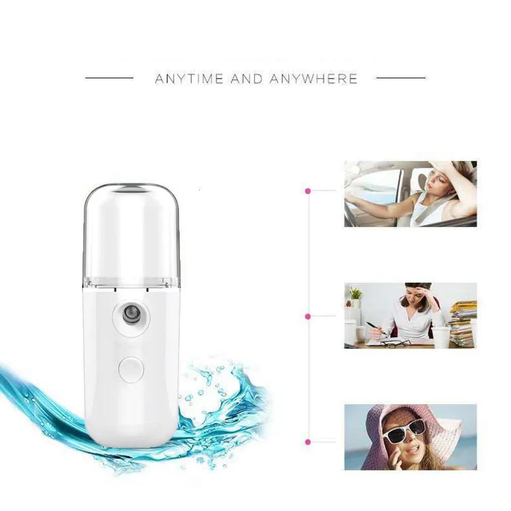 Mini Nano Mist Sprayer Cooler Steamer Humidifier USB Rechargeable Face Nebulizer Beauty Skin Care Tools 240626