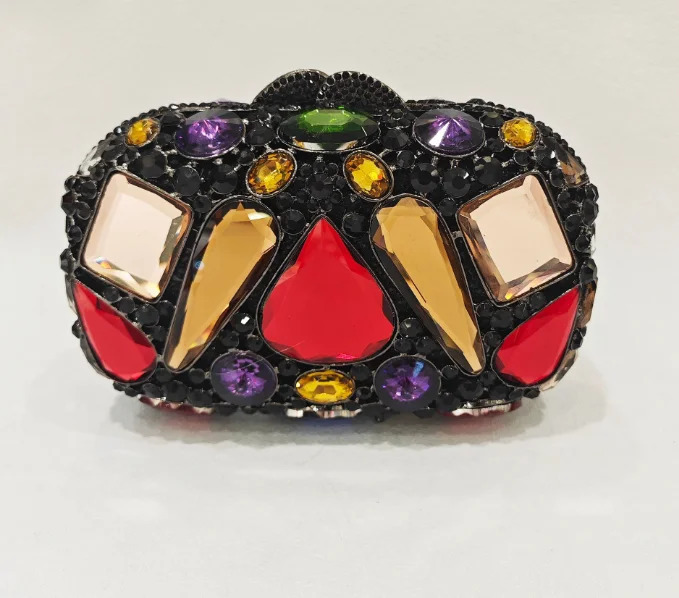 XIYUAN Stone Evening Clutch Bags Big s Wedding Gems Long Chain Shoulder Bag Bridal Clutche Crystals Handbags dh2931047