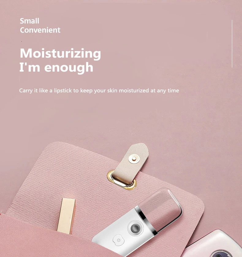 Mini Nano Sprayer Cooler Steamer USB Rechargeable Mini Humidifier Skin Face Care Nebulizer Beauty Spa 240626