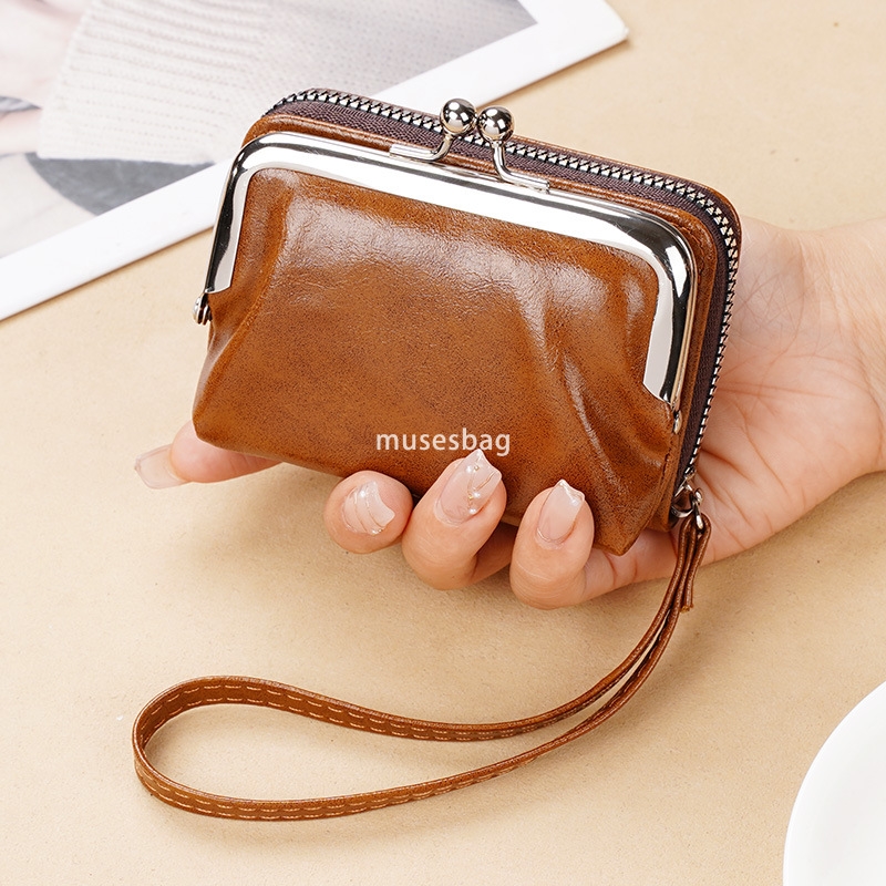 Designer Women's Fashion Classic New Change Card Bag Cross border Source Buckle Zero Wallet 4-inch Zipper Clip Bag Practical Multi functional Han