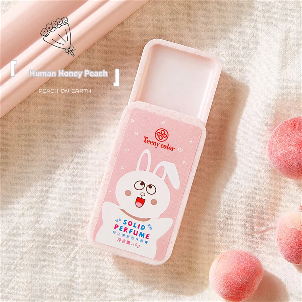 Long-lasting Solid Perfume Balm Mens And Womens Fresh Portable Light Milk Peach Fragrance Solid Balm Body Antiperspirant 240626