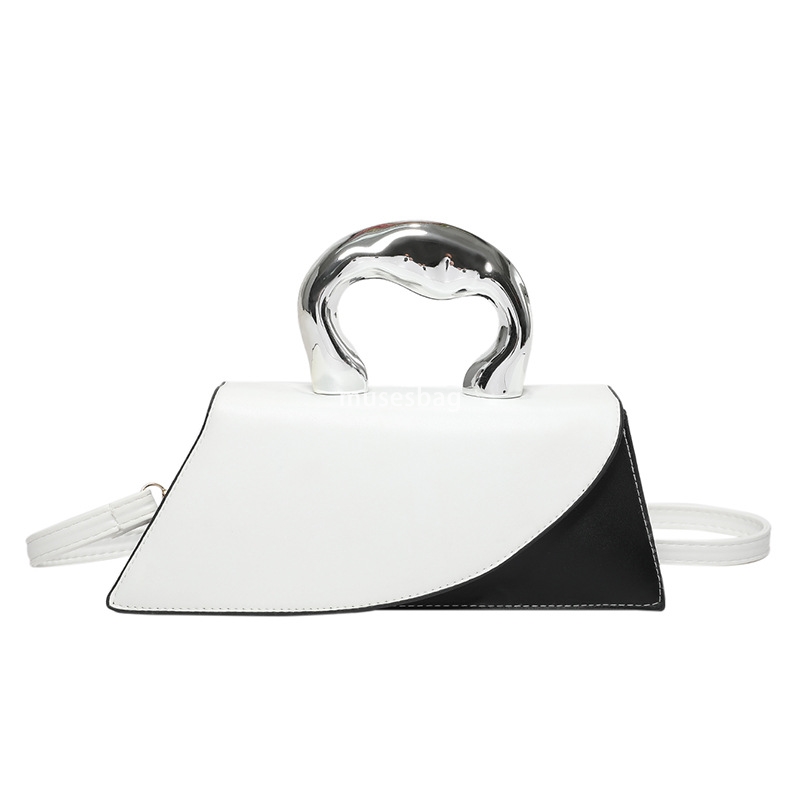 Street Trend Influenza Color Contrast Fashion Handheld Bag for Women Spring and Summer New Popular Western Style Fashion One Shoulder Crossbody Bag