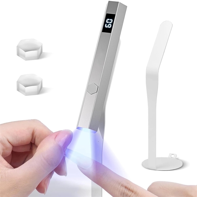 Mini Handheld UV Led Lamp For Nails Portable Rechargeable Nail Dryer For Curing Polish With Display Manicure Machine 240626
