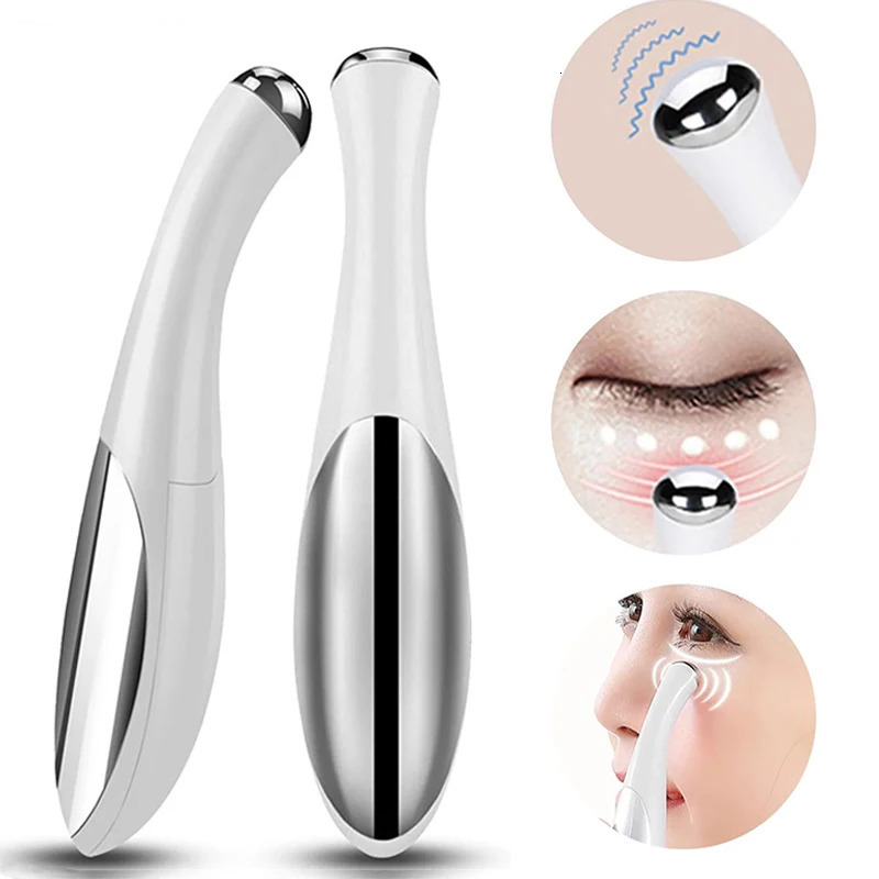 Electric eye massage pen small and portable beauty and eye care dry battery power lightweight portable 240713