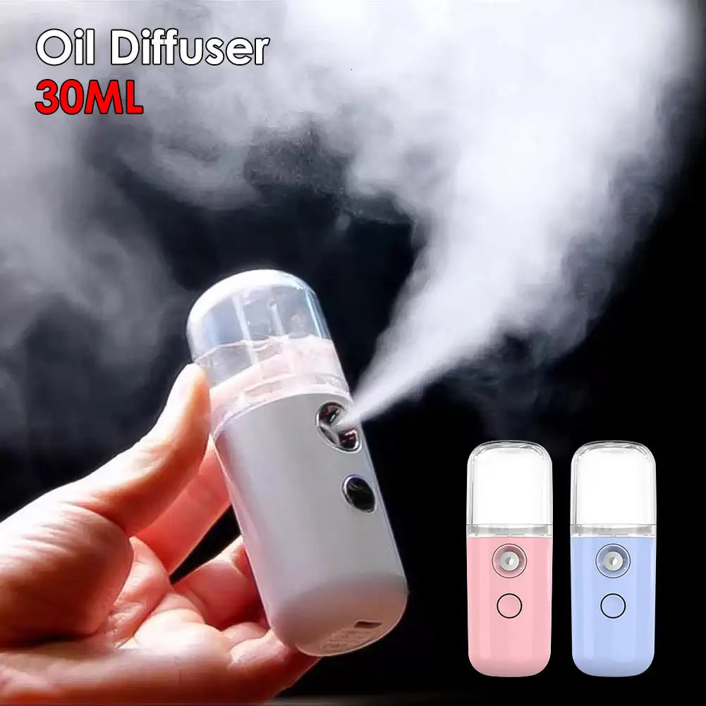 Car Air Humidifier Mini Nano Sprayer USB Nebulizer Purifier Aroma Essential Oil Diffuser Face Water Replenishment 240626