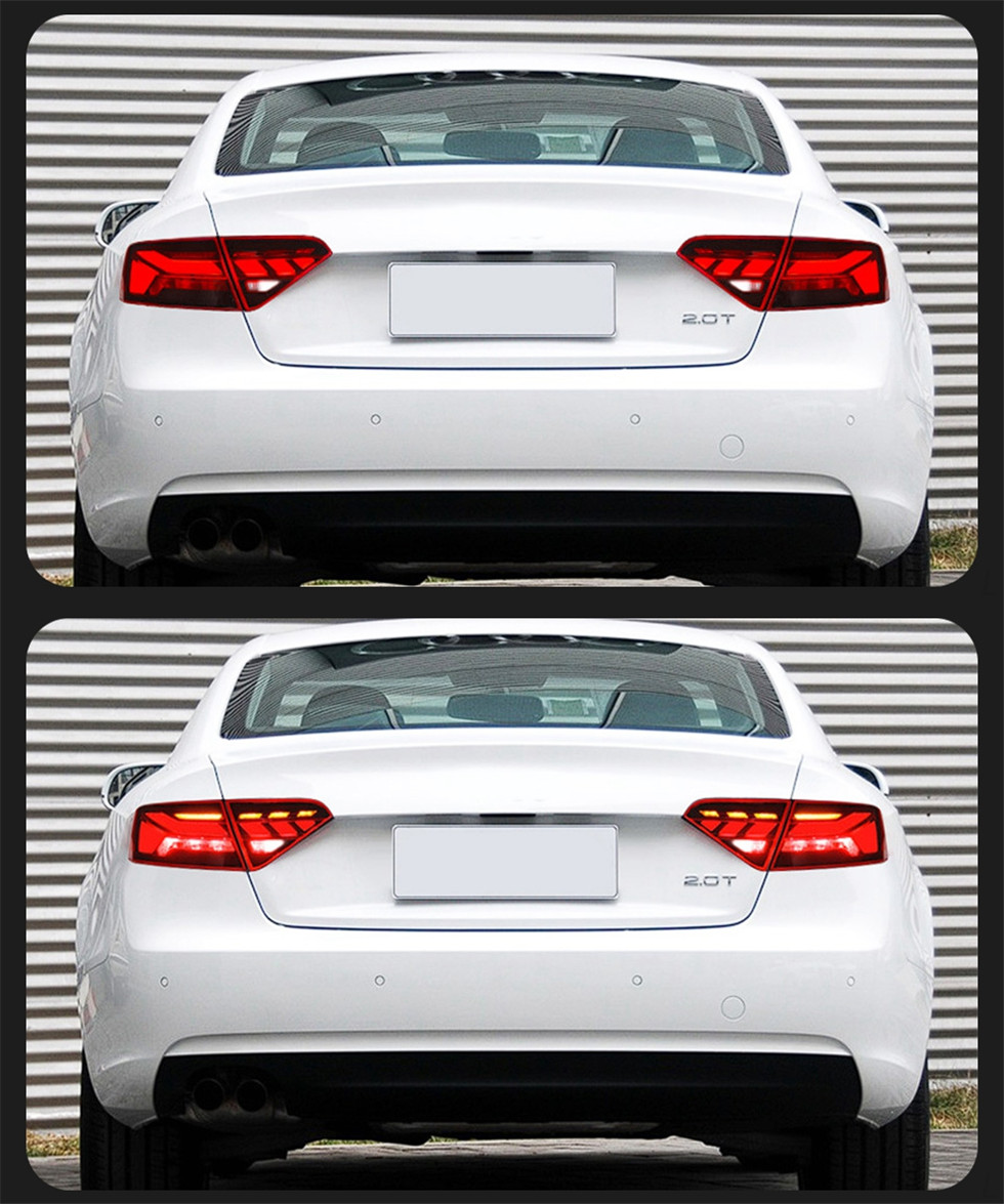 LED Taillight Assembly For Audi A5 20 08-20 16 S5 Rear Reverse Tail Light Flow Steering Turn Brakes Car Lamp