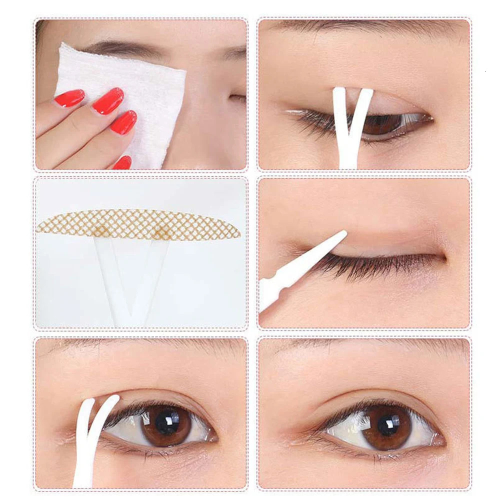 20PairsSheet Invisible Eyelid Sticker Lace Eye Lift Strips Double Eyelid Tape Adhesive Stickers Eye Tape Tools 240626