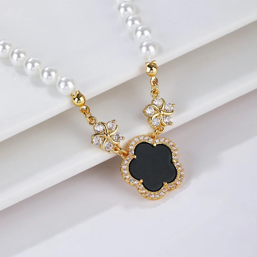 classic 9 colors elegant fashion temperament pearl necklace female near round bright light to send mother to girlfriend Moth 240618