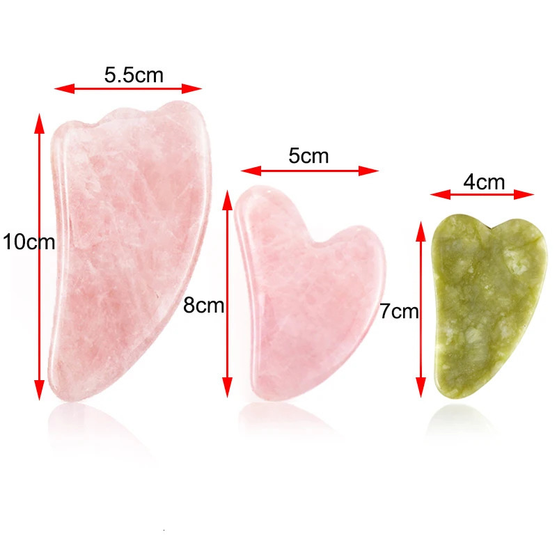 Natural Rose Jade Gua Sha Gouache Scraper Massager for Face Body Skin Beauty SPA Care Tools 240626