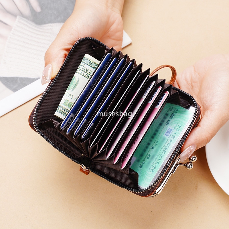 Designer Women's Fashion Classic New Change Card Bag Cross border Source Buckle Zero Wallet 4-inch Zipper Clip Bag Practical Multi functional Han
