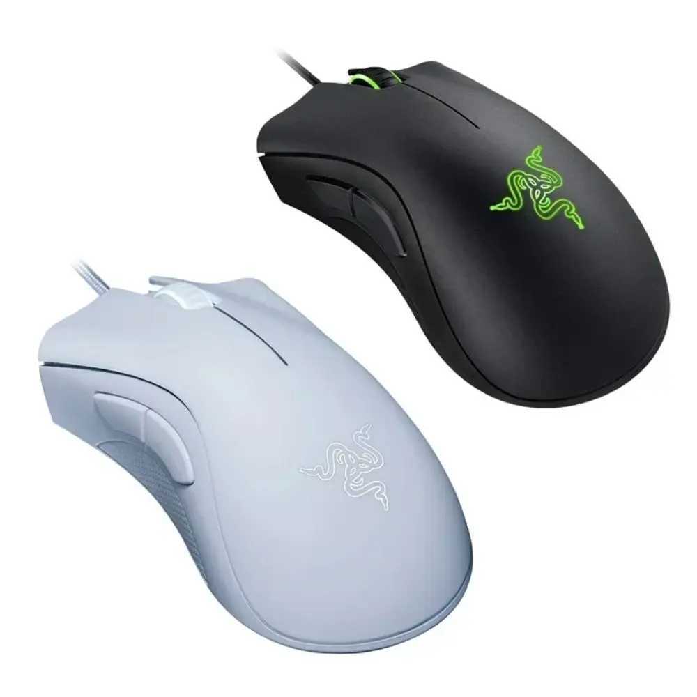 Mice Razer DeathAdder Essential Wired Gaming Mouse Mice 6400DPI Optical Sensor Gamer Black and White Independent Button Y2406276MX9