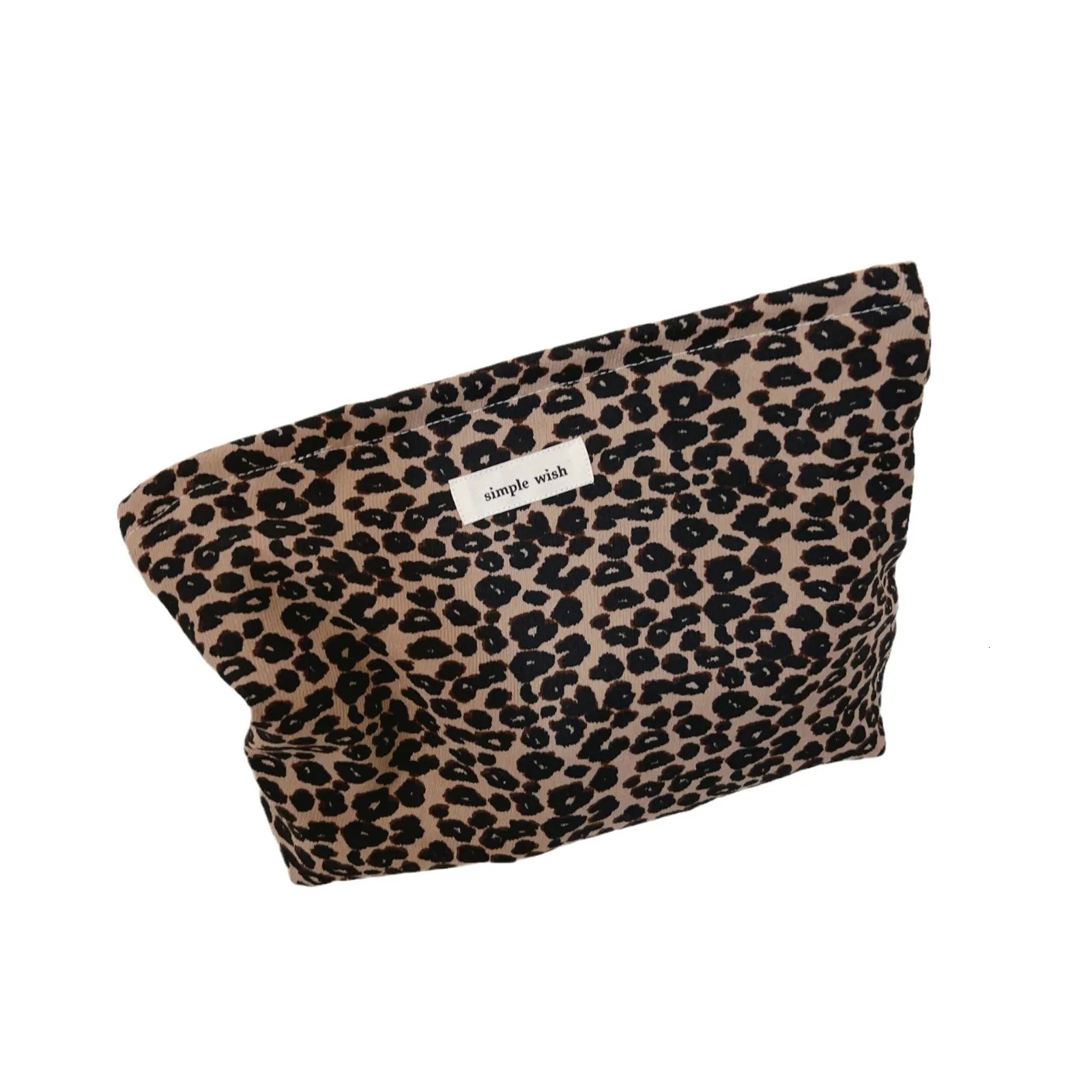 1 Piece Retro Leopard Print Clutch Bag for Women Chic Elegant European Style Cosmetic Bags Fashion Portable Lipstick Women Bag 240627