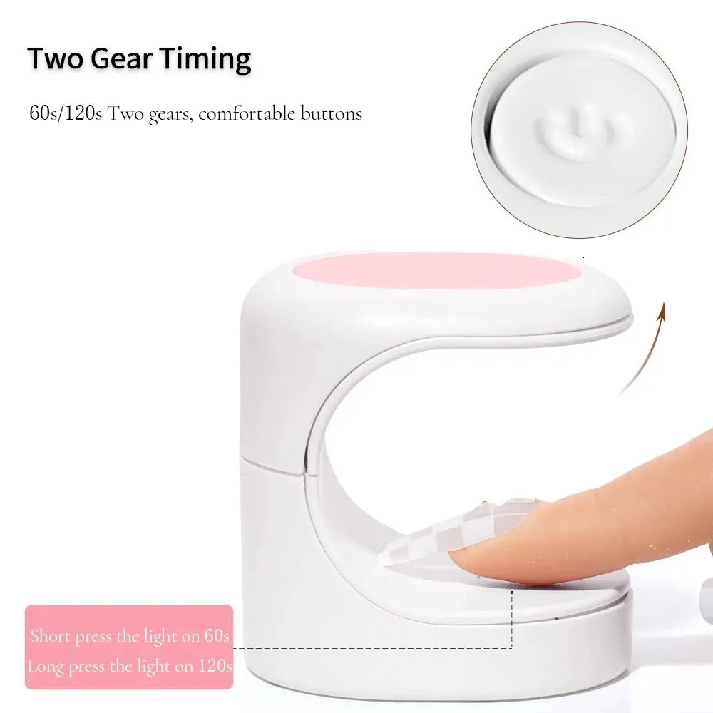 Mini Nail Dryer UV Lamp Manicure Machine Single Finger Nails Art Tool Gel Polish 16W Nail Dryer LED Lamp Manicure Tools With USB 240626