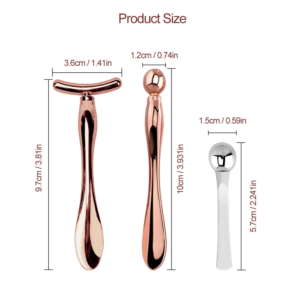 2-in-1 massage stick eye cream application for anti dark circle mixed Spatulas spoon mini spoon 240713