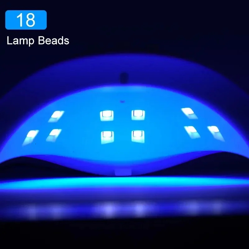 Attention-Grabbing Nail Dryer Machine Home Use Nail Lamp For Drying Curing Nails Varnish With 18pcs Beads UV LED Lamp 240626