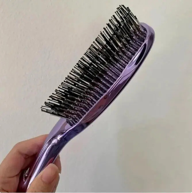 Japanese Premium Head Massager Scalp Brush Hair Massager Brush Wet Plastic Detangling Brush Hair Cleaning Comb Rose Gold 240627