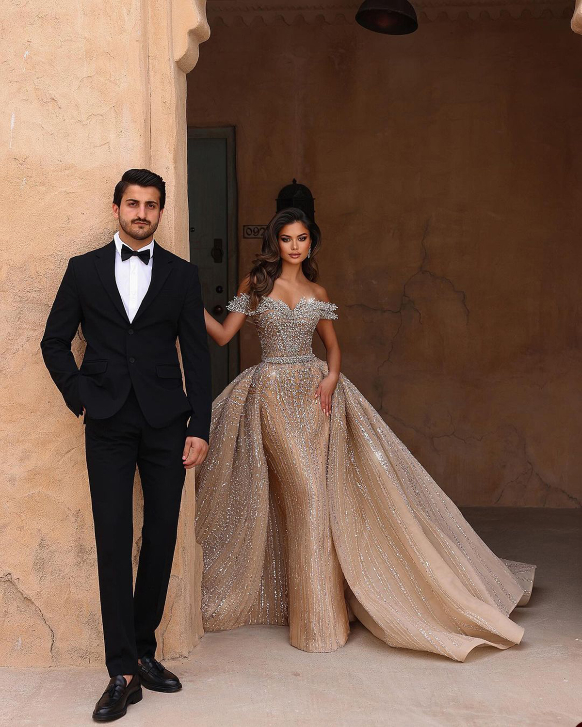Charming Off The Shoulder Crystal Mermaid Wedding Dresses Elegant Beading Lace Bridal Gowns Custom Made Dress Vestido De Novia