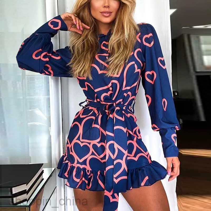 Basic Casual Dresses Women fashion Dress Women's Summer New Style Elegant Long sleeved Lace up Dress Women's 661