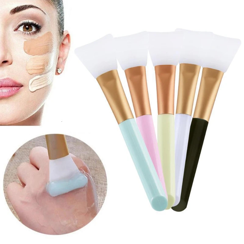 Silicone Mask Brush Face Skin Care Tool Soft-headed DIY Mud Film Adjusting Brush Inclined Tail Apply Face Beauty Tools 240626